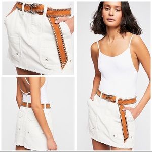Free People Canvas Relaxed Mini Skirt
